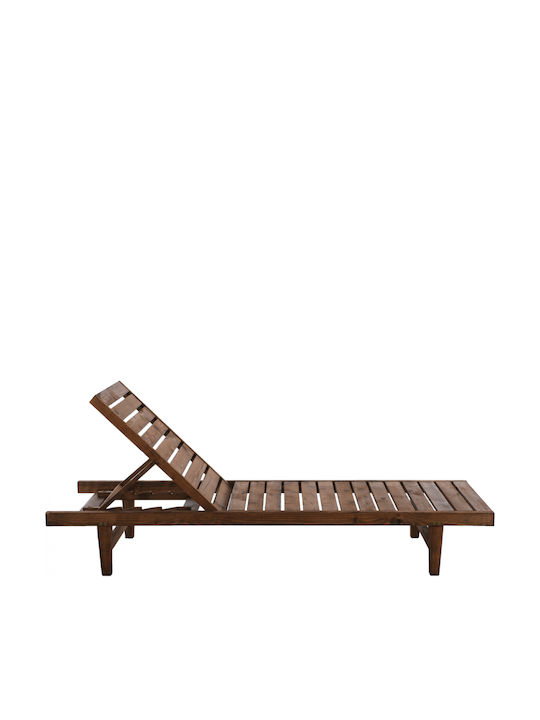 Deckchair Wooden Walnut 193.5x65x29cm.