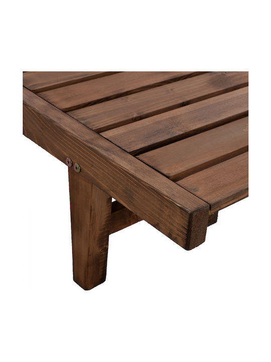 Șezlong Din Lemn Jules Culoare Maro 193,5x65x29cm
