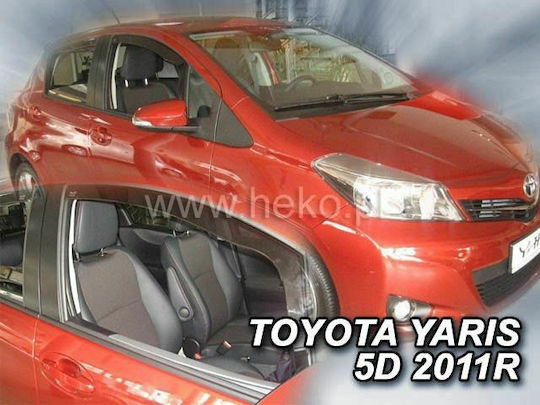 Heko Set of Windbreakers Front Car Dark Fime for Toyota Yaris 5D 2011 2pcs
