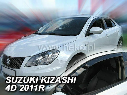 Heko Set of Windbreakers Front Car Dark Fime for Suzuki Kizashi 2pcs