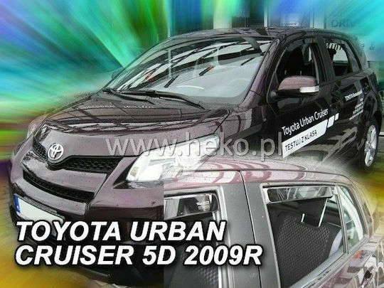 Heko Set of Windbreakers Front and Rear Car Dark Fime for Toyota Urban Cruiser 4pcs