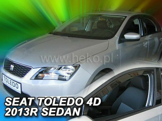 Heko Set of Windbreakers Front Car Dark Fime for Seat Toledo 2pcs