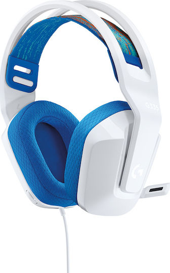 Logitech G335 Over Ear Gaming Headset with Connection 3.5mm White