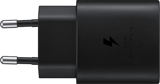 Samsung Charger Without Cable with USB-C Port 25W Power Delivery Blacks (EP-TA800N Bulk)