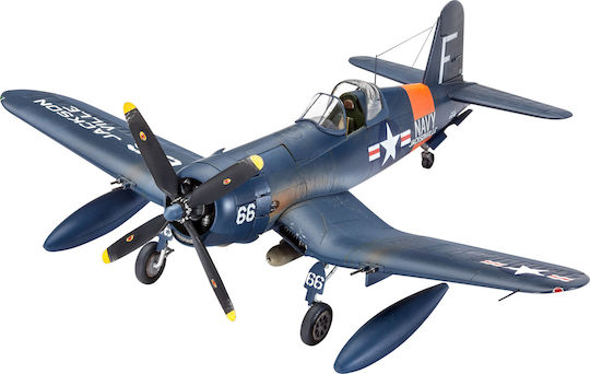 Revell F4U-4 Corsair Modeling Figure Airplane Blue 65 Pieces in Scale 1:72