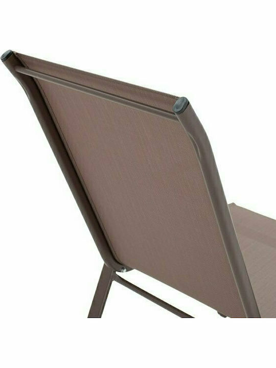 Outdoor Chair Metallic Calan Coffee / Coffee scrubber 55x75x95cm