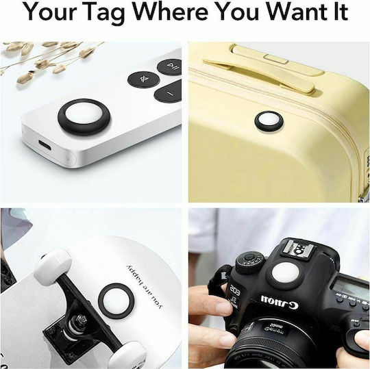 ESR Stick-On Case Silicone for AirTag Black / White