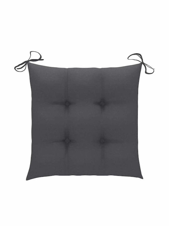 Gartenstühle Hölzernes Teak mit Anthrazitfarbenen Kissen mit Kissen 2Stücke 50x53x90cm