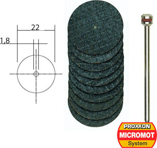 Proxxon Cutting Discs Corundum Cutting Disc Aluminum Hole Diameter 22mm 10pcs