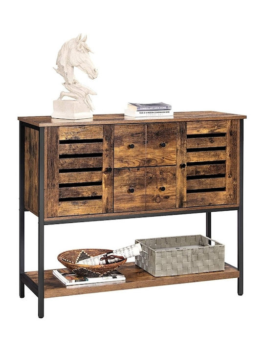 Sideboard Wooden with Drawers Coffee 100x35x84.5cm