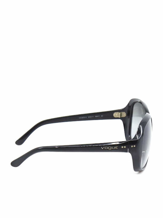 Vogue Women's Sunglasses with Black Horn-Rimmed Frame and Grey Gradient Lenses VO2572 W44/11