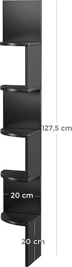 Γωνιακό Ράφι Μαύρο 20x20x127.5εκ.