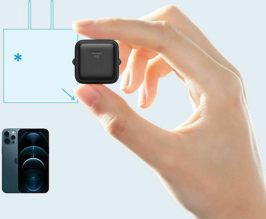 Joyroom Φορτιστής Χωρίς Καλώδιο με Θύρα USB-C Power Delivery Μαύρος (L-P202)
