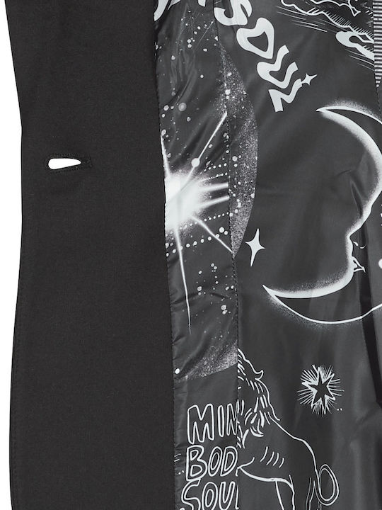 Desigual Paris Γυναικείο Μεσάτο Σακάκι Μαύρο