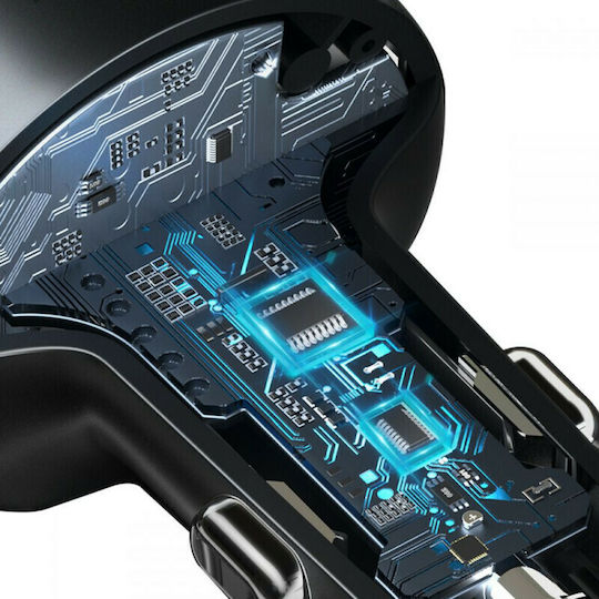Baseus FM Transmitter Αυτοκινήτου με AUX / MicroSD / USB Γρήγορης Φόρτισης QC3.0