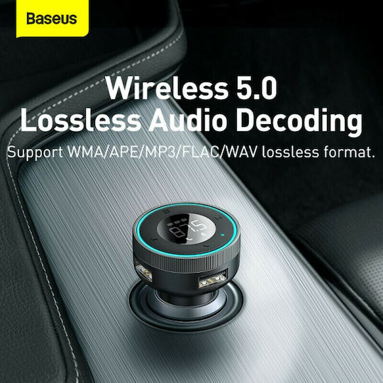 Baseus FM Transmitter Αυτοκινήτου με AUX / MicroSD / USB Γρήγορης Φόρτισης QC3.0