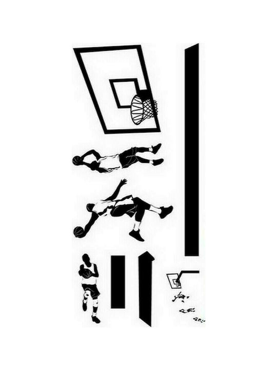 Next Autocolant Decorativ pentru Copii Perete Basketball basket 60x30buc 8buc Next Autocolant Decorativ pentru Copii Perete Basketball basket 60x30buc 8buc