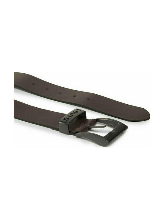 Ashland Metal Men's Belt Leather Brown