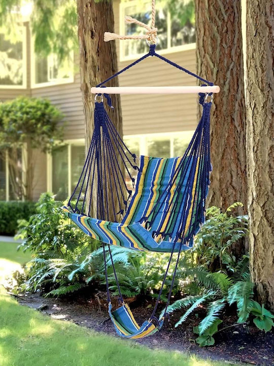 Outsunny Hammock Chair Blue 97x58cm