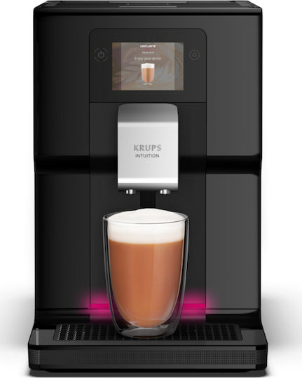 Krups Intuition Preference Automatic Espresso Coffee Machine 1450W Pressure 15bar for Cappuccino with Grinder Black EA873810