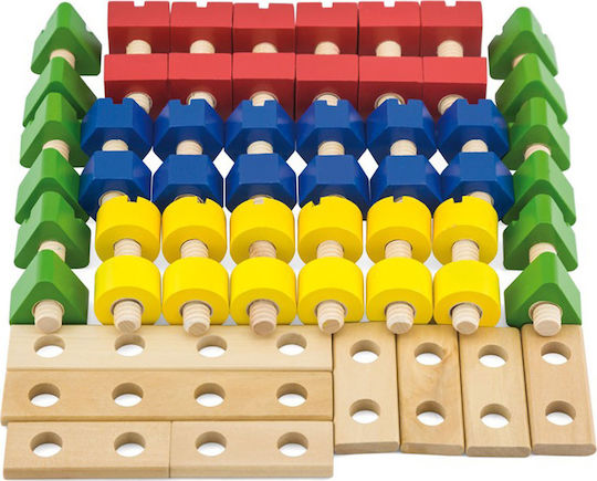 Andreu Toys Παιχνίδι Κατασκευών Ξύλινo Bolts And Nuts