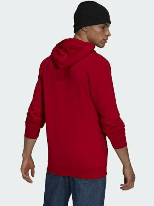 Adidas Bayern Munich Dna Herren Sweatshirt mit Kapuze und Taschen True Red