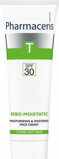 Pharmaceris Sebo-Moistatic Ενυδατική Κρέμα Προσώπου Ημέρας με SPF30, Πρεβιοτικά & Προβιοτικά 50ml