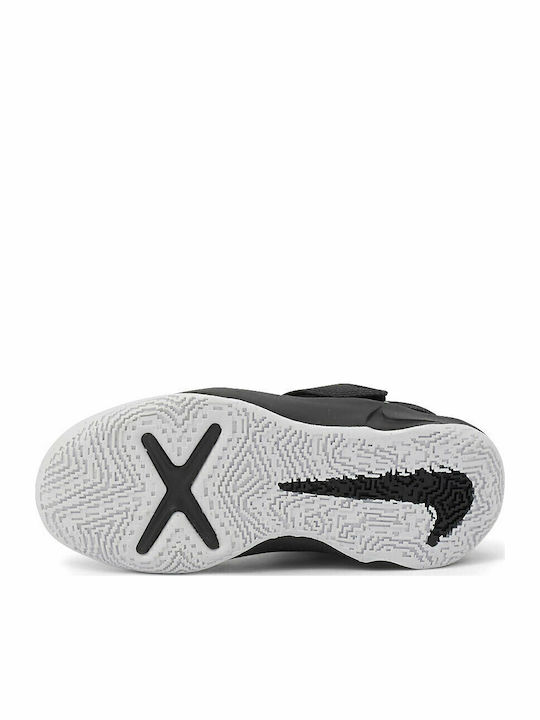 Hustle Team Hustle 10 FlyEase Kids Sports Shoes Basketball with Hoop & Loop Closure Black / Volt / White / Metallic Silver
