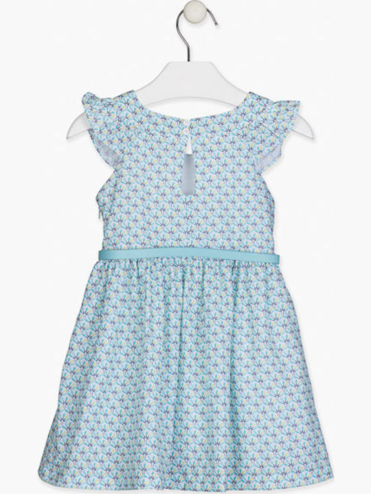 Losan Kids Dress Set with Accessories Sleeveless Turquoise