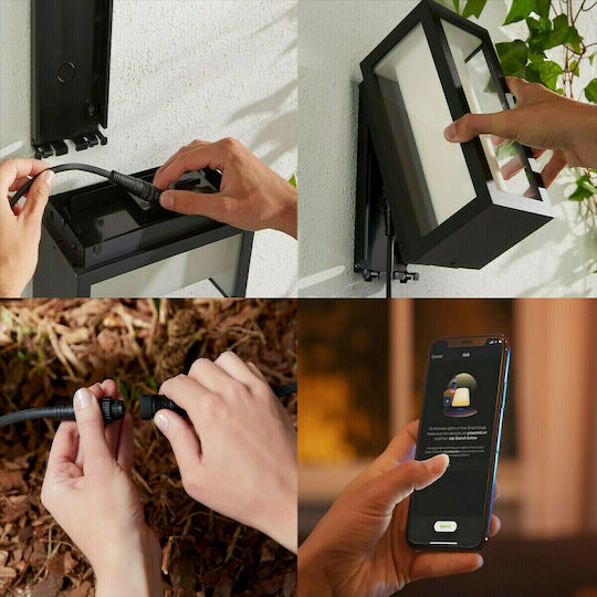 Philips Impress Wandmontierte Außen-Deckenleuchte LED IP44 8W mit Kaltweiß Licht 14.1x12x24εκ.
