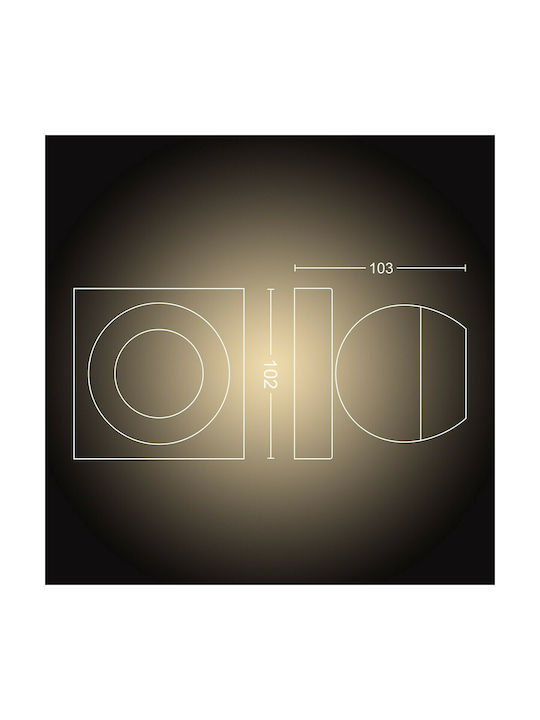 Philips Buckram Single Spot with Socket GU10 in Black Color