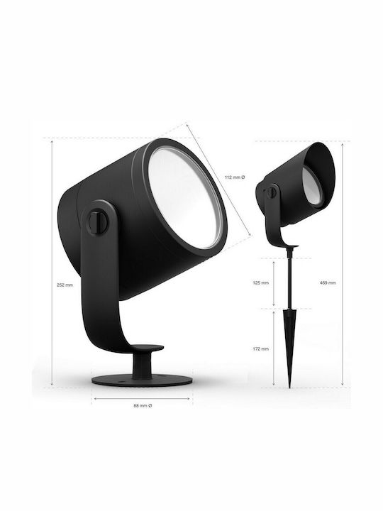 Philips Στεγανό Φωτιστικό Led Καρφωτό Hue Lily 1746230P7