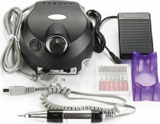 DM-202 Nail Drill Power 30W Black with Pedal with 35000 Rotations per Minute