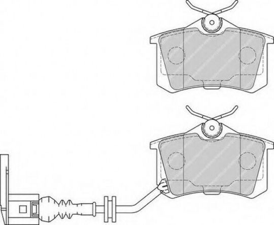 Ferodo Brake Pad Rear 4pcs for Seat Cordoba / Ibiza Skoda Felicia Volkswagen Polo