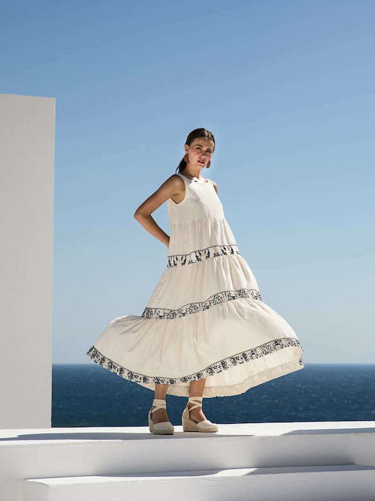 Sommer Maxi Kleid Off White Die folgende Liquid-Vorlage ist eine Vorlage für Produktnamen in der Kategorie "Damenkleider". Übersetzen Sie nur die Textknoten der Liquid-Vorlage in die deutsche Sprache, wobei die ursprüngliche Syntax und HTML-Tags beibehalten werden, und ändern Sie nichts zwischen '{' und '}'. Geben Sie nur die Übersetzung an: Off White
