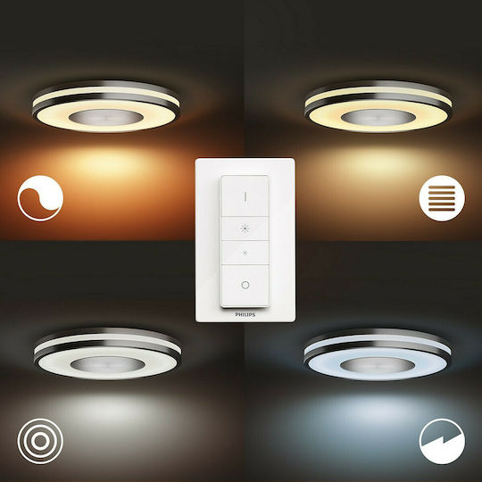 Philips Hue Being Smart Ceiling Mount Light 34.8cm Silver with Integrated LED