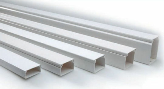 Kassinakis Канал за Кабели от Пластмаса 40x25mm Бял 1м