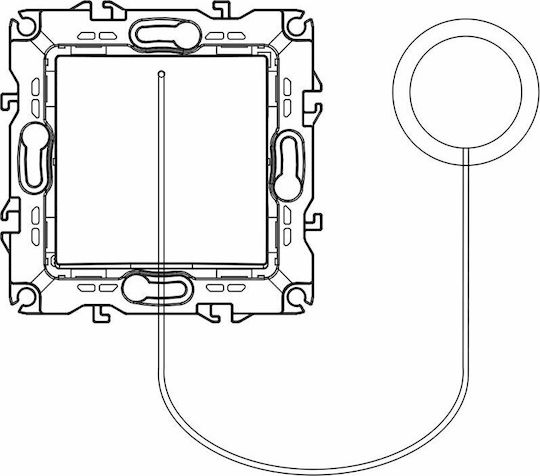 Aca Prime Front Plate Wall Push Cord Button without Frame Τραβηχτό με Κλιπ White 1000112401