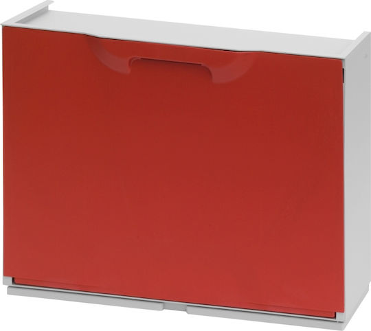 Plastică Suport pentru pantofi Unika cu 2 Rafturi Roșu L51xW17.3xH82cm