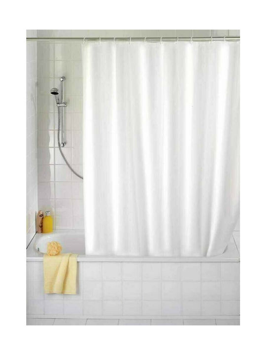 Wenko Κουρτίνα Μπάνιου 180x200 Plain White Αντιμουχλική