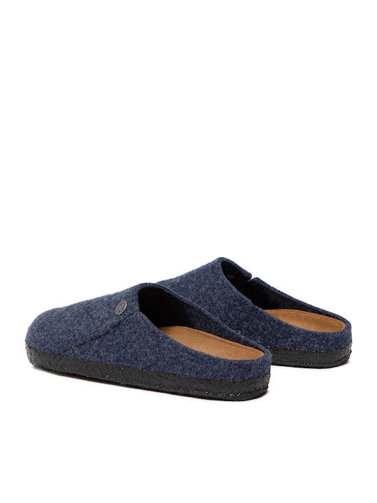 Zermatt Anatomical Woolen Women's Slippers Blue Narrow Fit