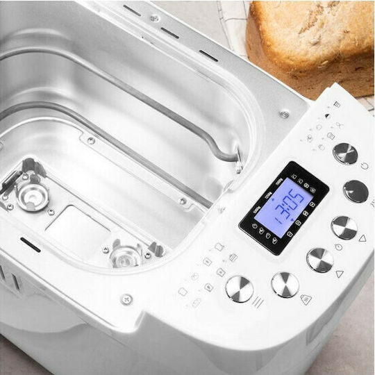 Cecotec Bread&Co 1500 PerfectCook Αρτοπαρασκευαστής 850W Χωρητικότητας 1500gr με 15 Προγράμματα