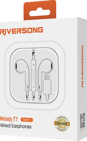 Riversong T1+ In-ear Handsfree with USB-C Connector White