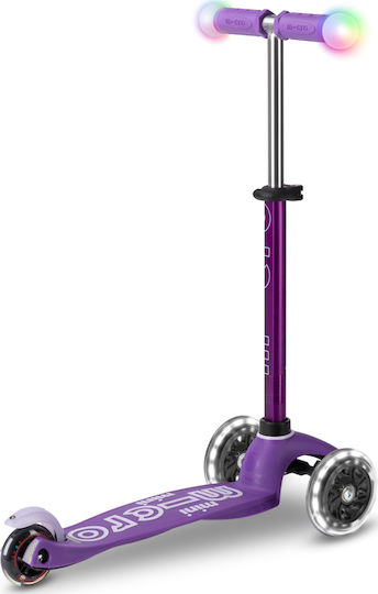 Micro Kids Scooter Foldable Mini Deluxe Magic LED 3-Wheel for 2-5 Years Purple
