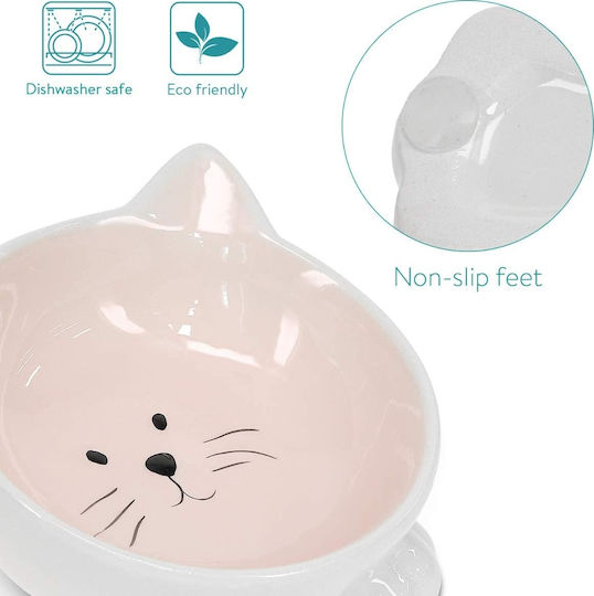 Navaris Ceramic Bowl Food & Water for Dog & Cat Multicolour 2pcs