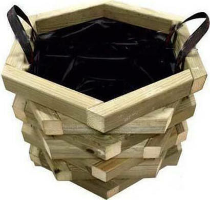 Tesias Dodecagonal with Open Corners Pot Wooden Tesias Dodecagonal with Open Corners Pot Wooden