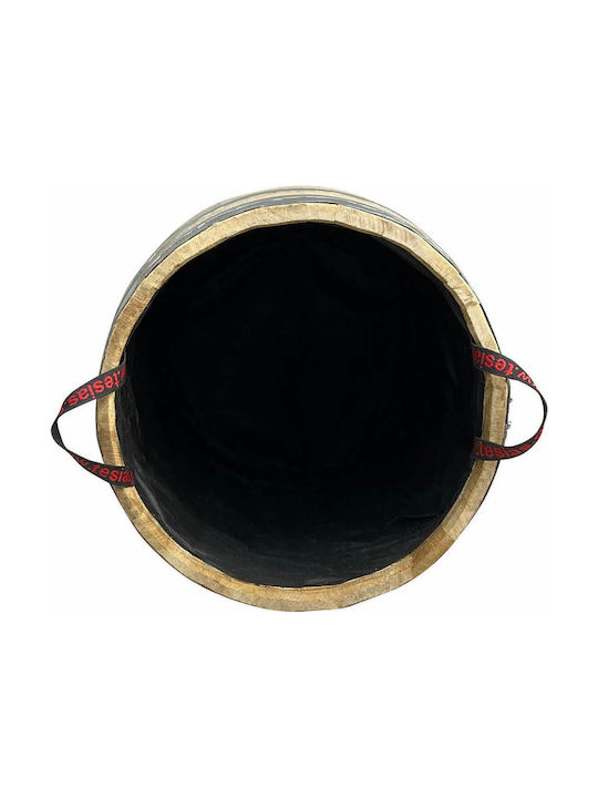 Tesias Γλάστρα Βαρέλι Ξύλινο Μπεζ 34x34x44.5εκ.
