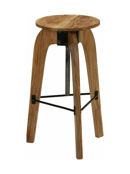 Stool Bar Wooden Brown 2pcs 30x30x58cm