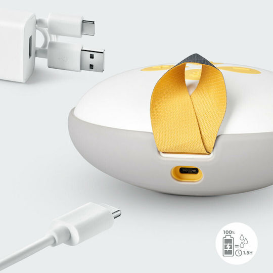 Medela Swing Maxi Ηλεκτρικό Διπλό Θήλαστρο Μπαταρίας και Ρεύματος Κίτρινο 150ml