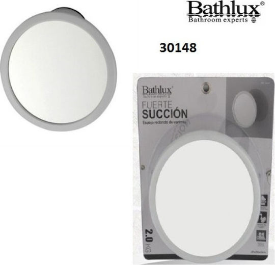 Bathlux Στρογγυλός Καθρέπτης Μπάνιου από Πλαστικό 16x16cm Λευκός